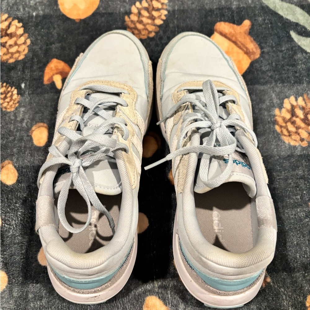 adidas Light Blue and Gray Athletic Shoes